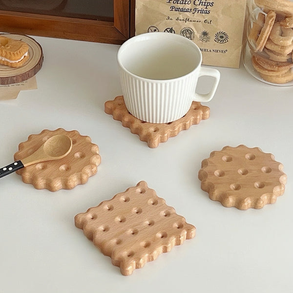 Wooden Biscuit Coaster