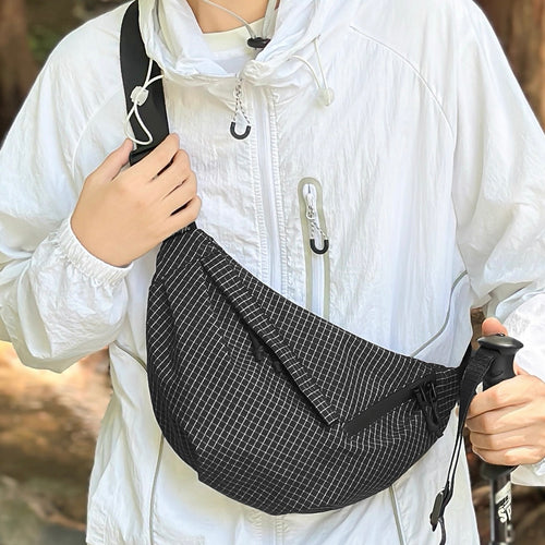 Plaid Venture Nylon Sling Bag