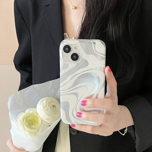 Silver Wave Phone Case