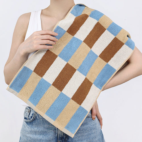 Color Game Plaid Face Towel