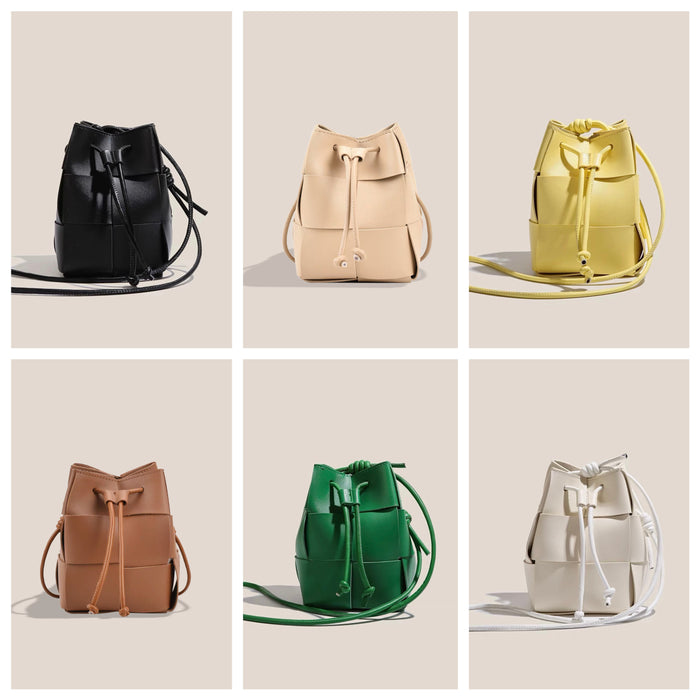 Woven Bucket Crossbody Bag