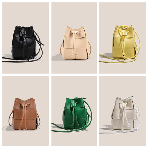 Woven Bucket Crossbody Bag