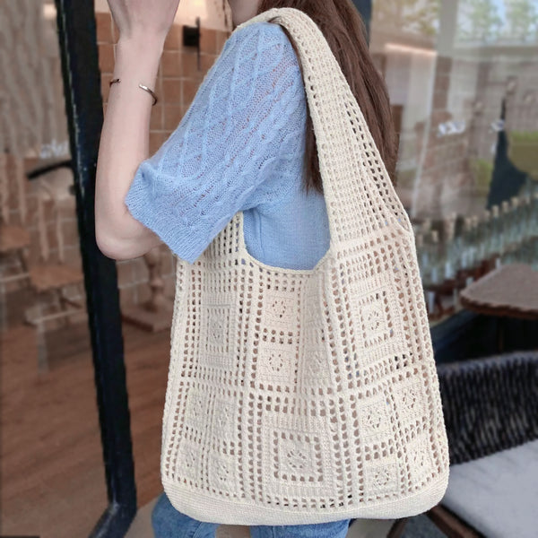 Sac Crochet Motif Carré