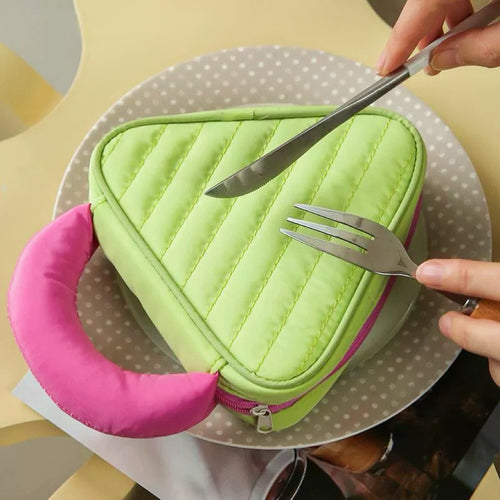 Mini borsa triangolare con caramelle morbide