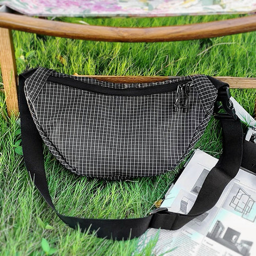 Plaid Venture Nylon Sling Bag