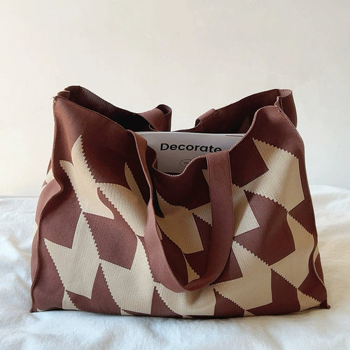 Grand sac fourre-tout à imprimé flèche