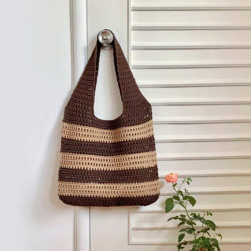Wide Strip Crochet Bag