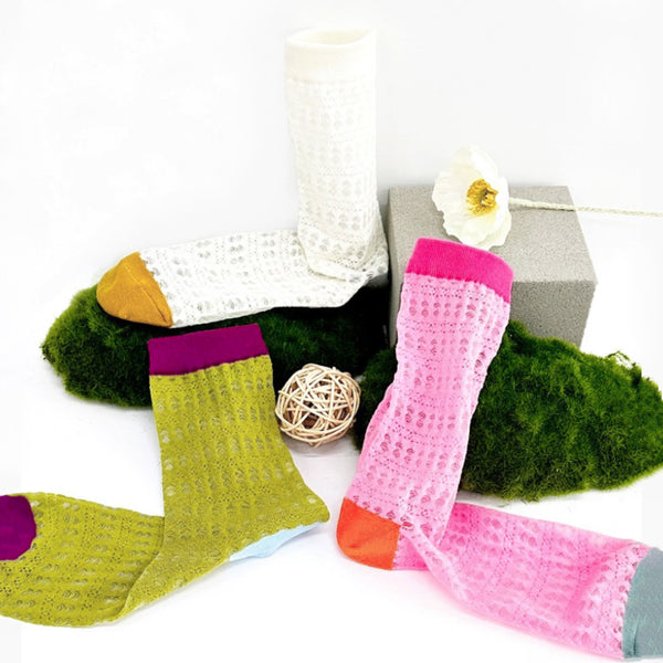 Mesh Gauze Colored Socks