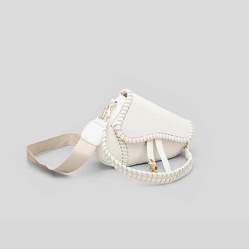 Bolso de sillín con hilo de cuero