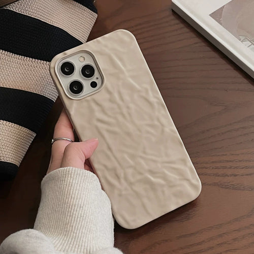 Funda para teléfono plisada de color