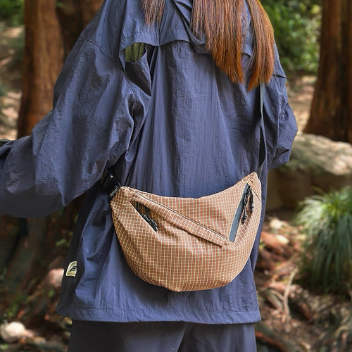 Plaid Venture Nylon Sling Bag