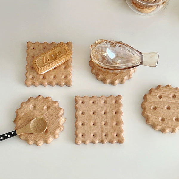 Wooden Biscuit Coaster