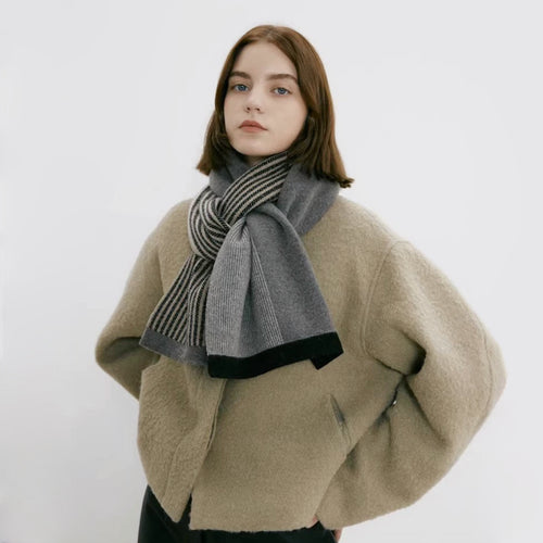 Designer Soft Striped Scarf - Main Image