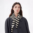 Striped Knit Triangle Scarf