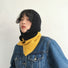 Knitted Balaclava Hat In Yellow