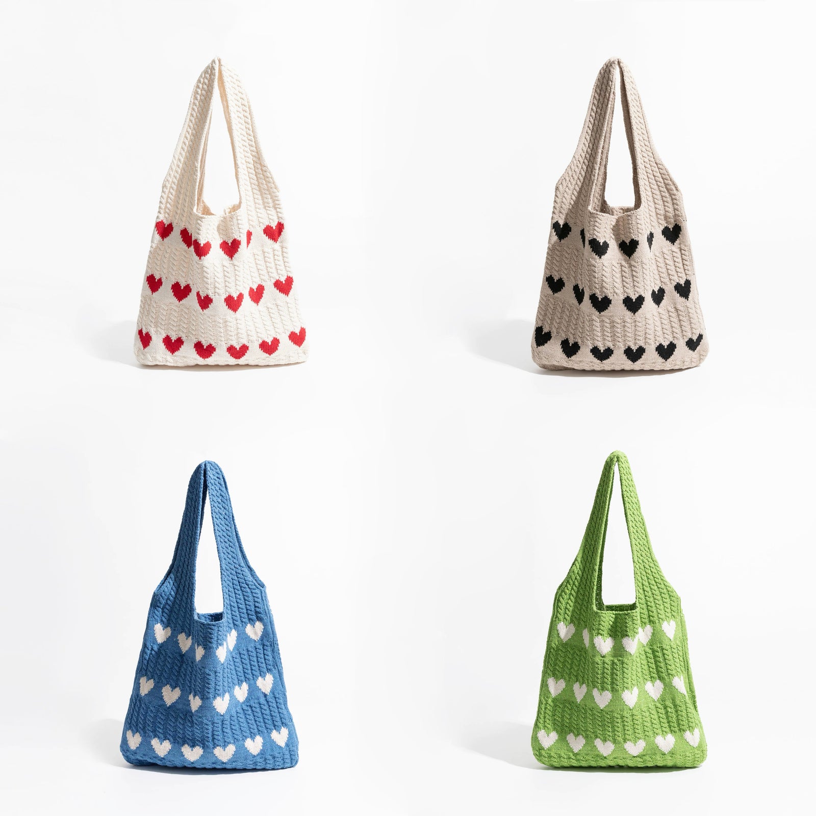 Häkeltasche mit Herzmuster - Main Image