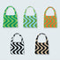 Wave Pattern Knitted Bag