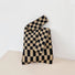 Checkered Woven Tote Bag
