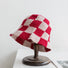 checkerboard bucket hat