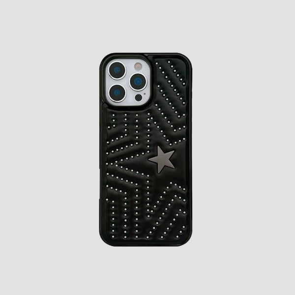 Star Studded Leather Phone Case
