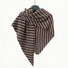 Striped Wool Triangle Scarf Shawl