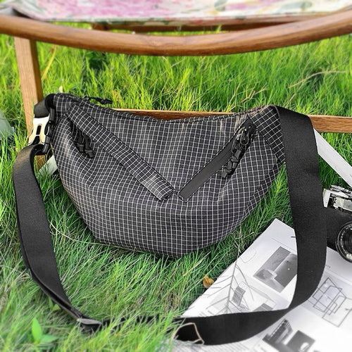 Plaid Venture Nylon Sling Bag