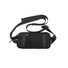 Essential black mini nylon belt bag with a sleek and compact profile.