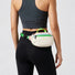 Back view of a model wearing the white AOIO belt bag as a waist pack.