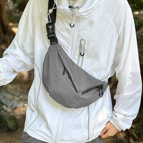 Plaid Venture Nylon Sling Bag
