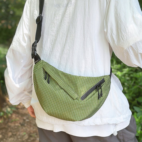 Plaid Venture Nylon Sling Bag