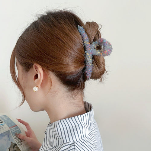 Colored Yarn Hair Claw