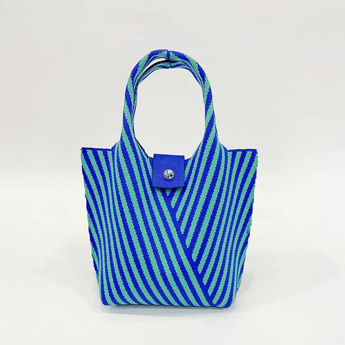 Vintage Striped Knitted Handbag