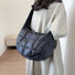 Bolso cruzado acolchado semicircular