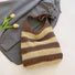 Crochet Straw Tote Bag in Stripe