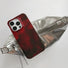 Aesthetic view of Burgundy Flux Case, capturing a sense of modern motion and deep luxurious red tones.
