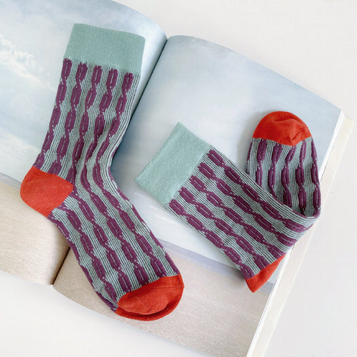 Sculptured Ripple Knitted Socks