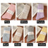 Collection of seven candy-colored thick wool socks displayed flat, including pink, white, purple, blue, khaki, grey and yellow.