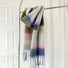 Flat lay of Cloudy Pastel Scarf, great for office layering and commuting.