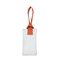 Minimalist white pouch with tan strap, clean aesthetic perfect for professional office looks and daily use.