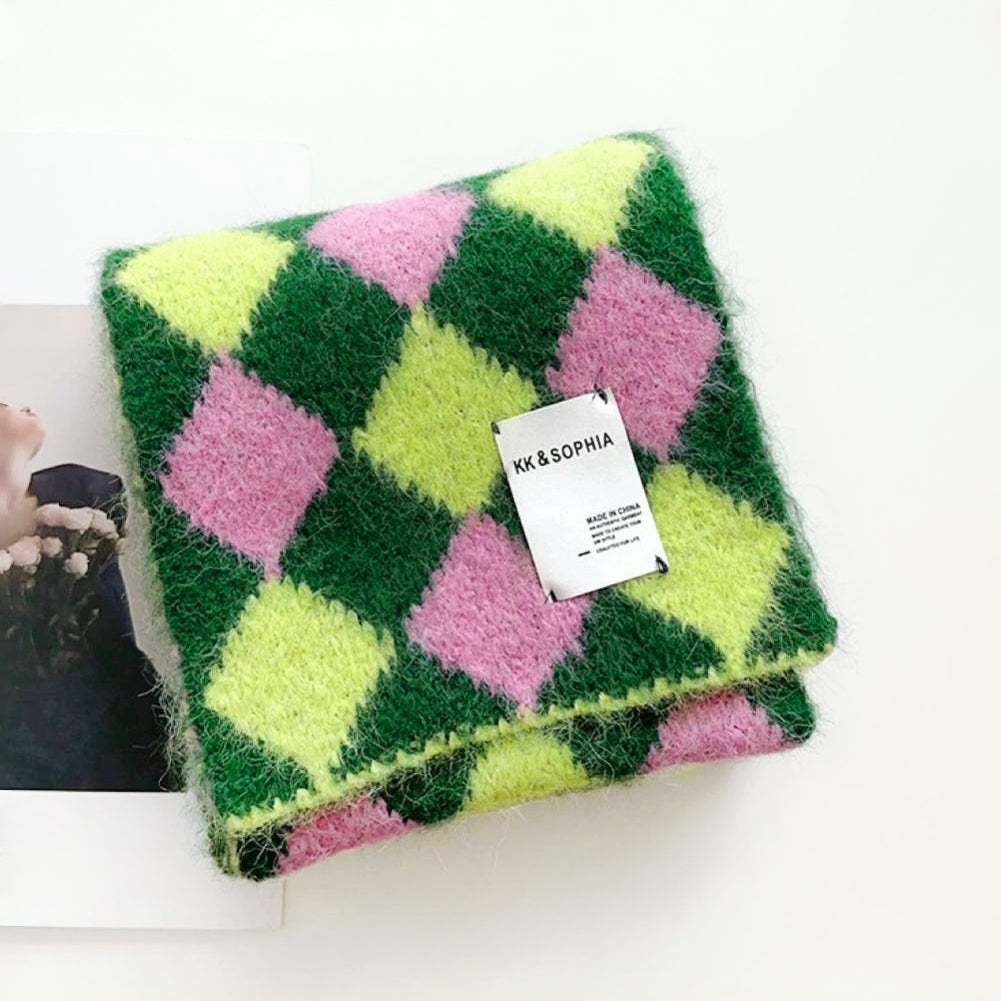 Colorblock Diamond Scarf | DEHOME