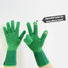 Close-up contrast striped knit gloves with ribbed cuffs; simple winter warmth for everyday use.