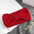 Flat lay of Crochect Bow Headband in red, easy for workdays and special occasions.