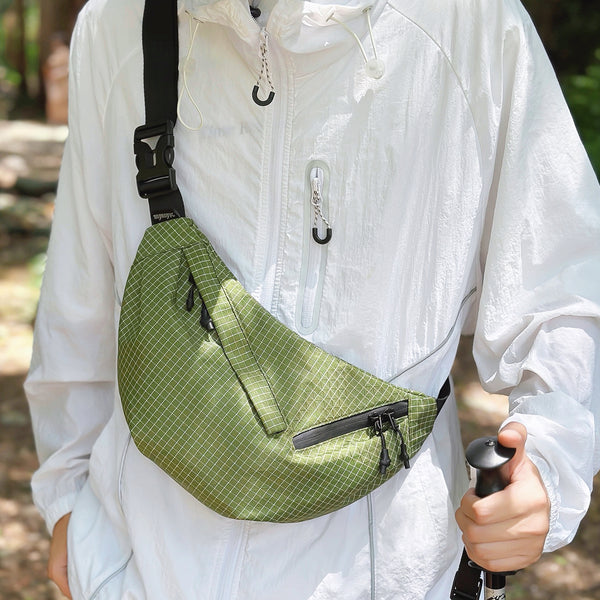 Plaid Venture Nylon Sling Bag