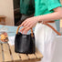 Bucket Bag With Bamboo Handle