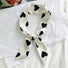 Heart Pattern Skinny Scarf