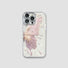 Dreamy Butterfly Phone Case in pearl white featuring a detailed 3D butterfly relief and shimmering finish.