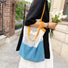 Large Contrast Color Tote Bag