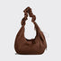 Ruched Strap Suede Hobo Bag