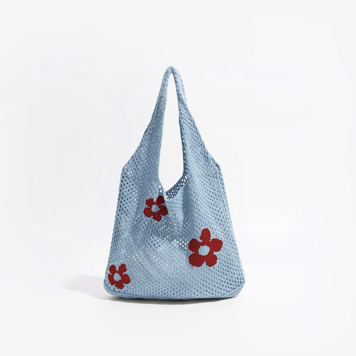 Flowers Crochet Shoulder Bag