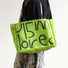 Bold Letter Canvas Tote Bag